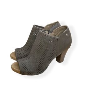 Giani Bernini Charcoal Peep Toe Booties